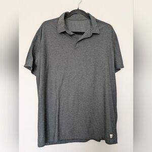 Vuori Men's Gray Polo Shirt Sz L